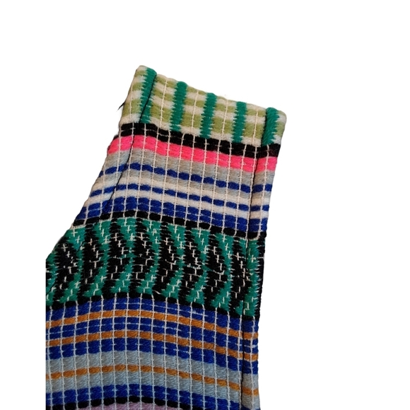 Black Sleeveless Dress with Colorful Ethnic Embroidery - Picture 3 of 7